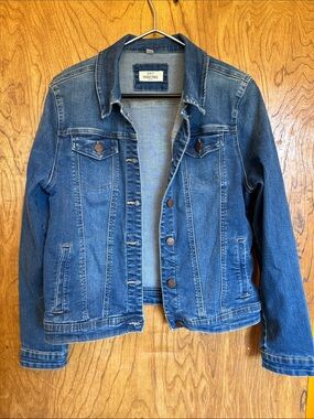 Skinny Fries Girls’ Large Blue Classic Stretch Denim Jacket